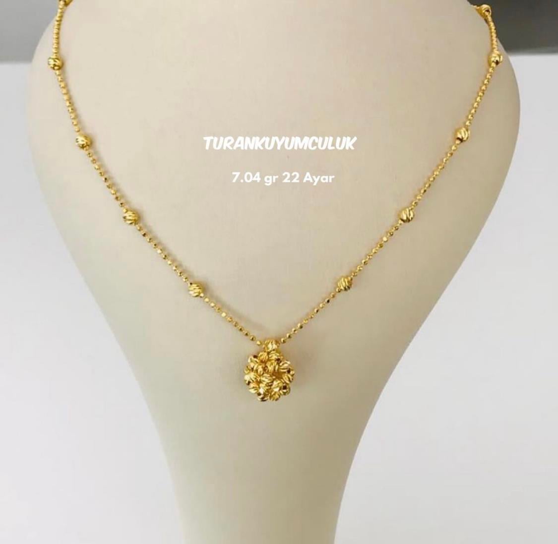 22 Ayar Kolye7,04 Gr - 22 Ayar