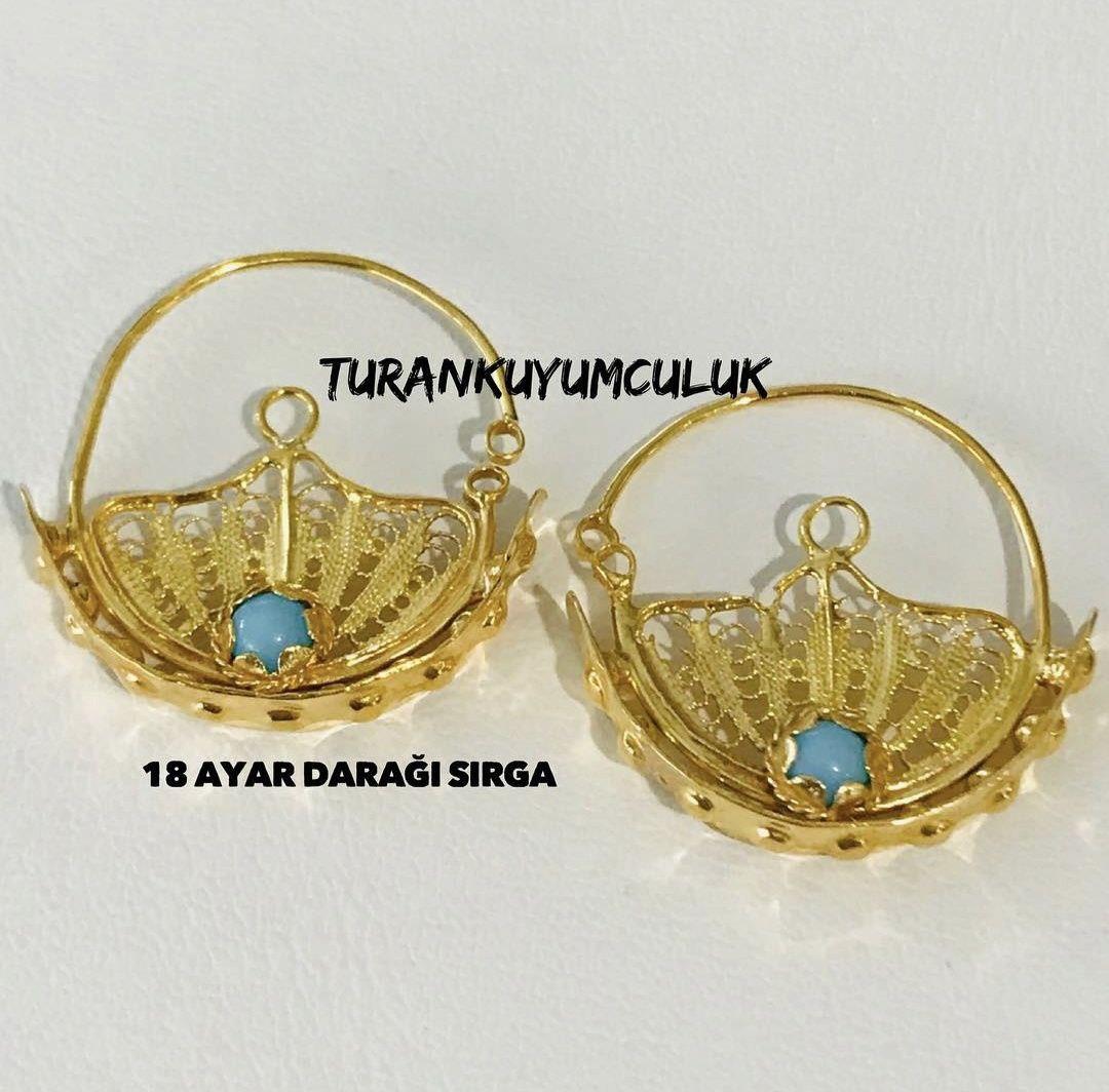18 Ayar Darağı Sırga7,10 Gr - 18 Ayar