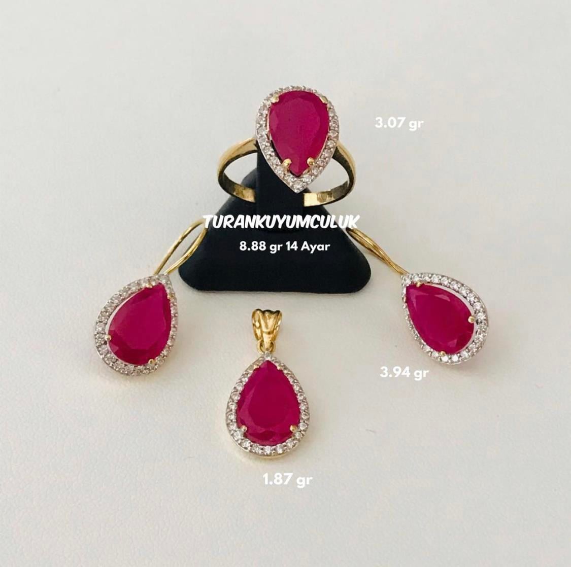 14 Ayar Üçlü Set 8.88 Gr - 14 Ayar
