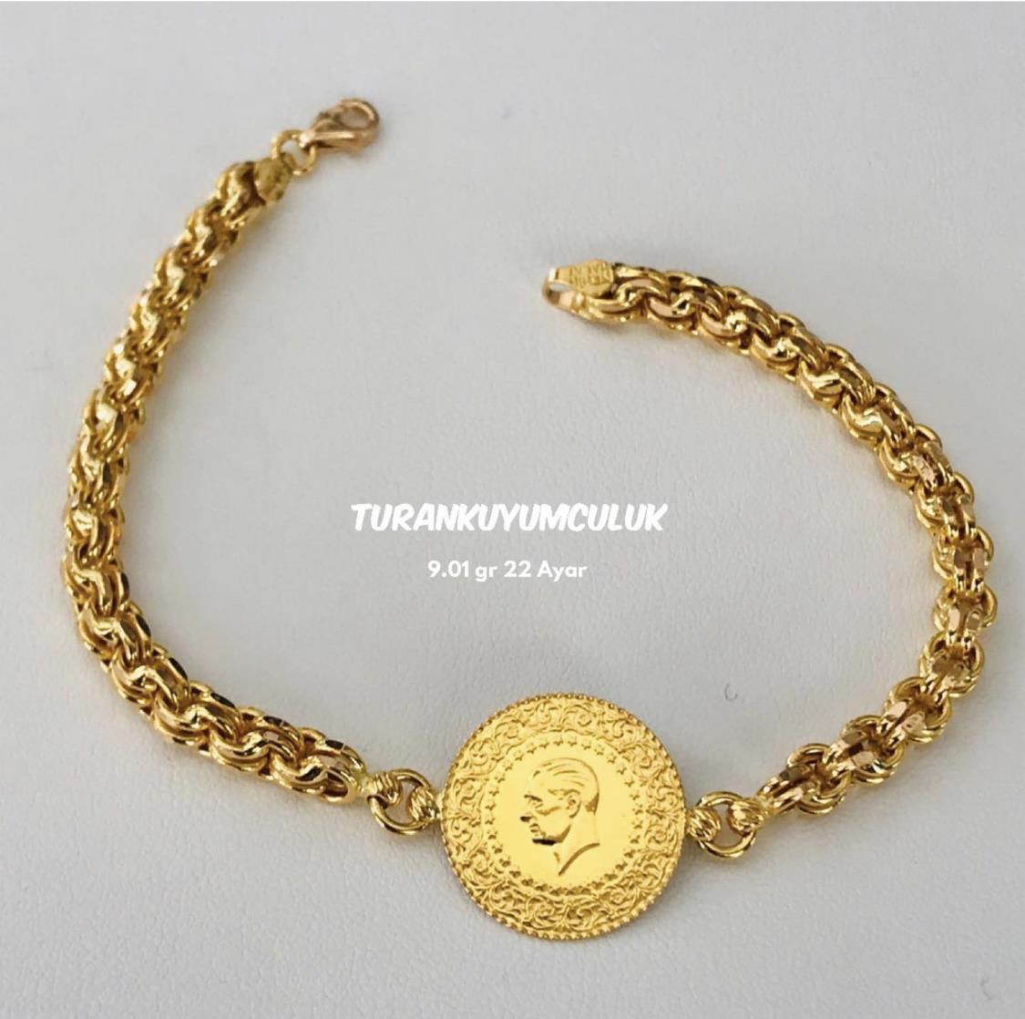 22 Ayar Bileklik9,01 Gr - 22 Ayar