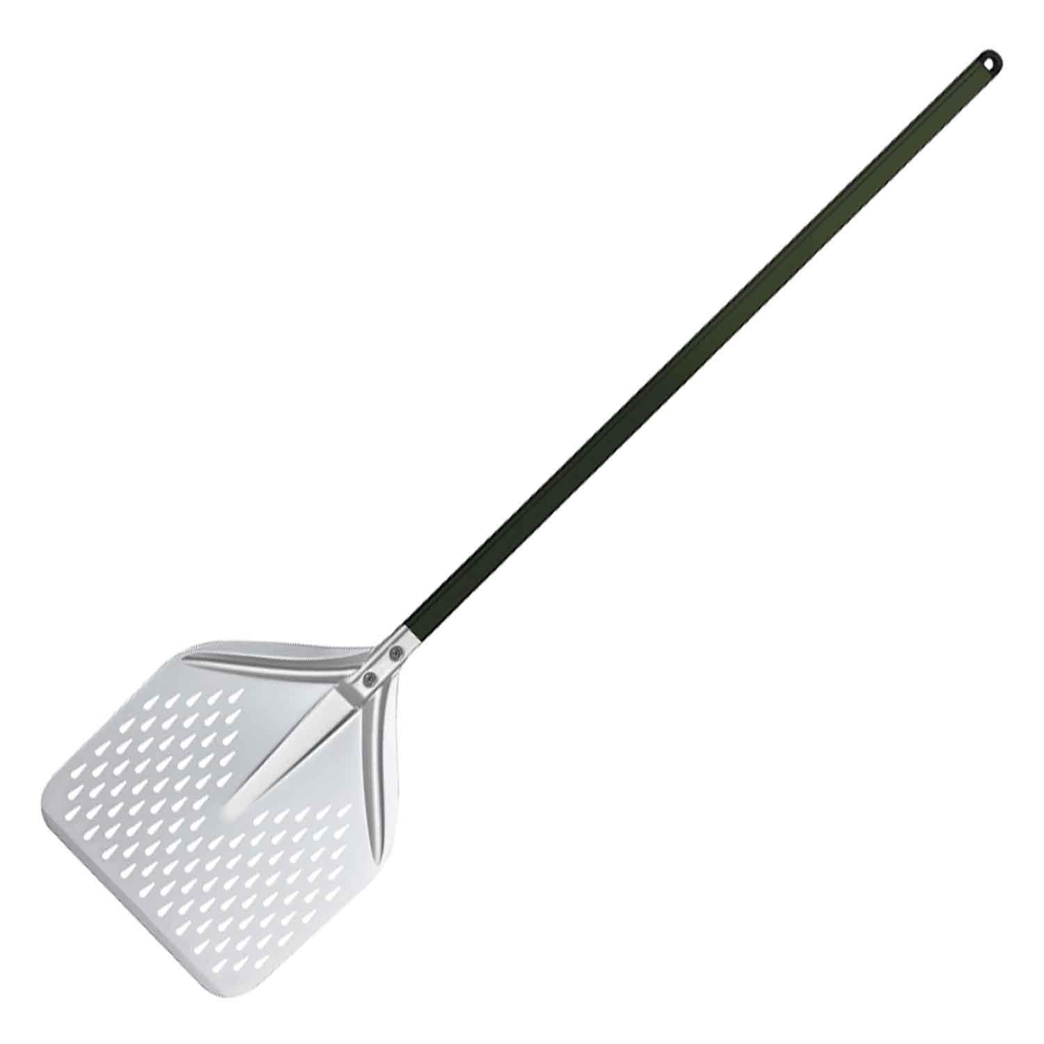 Abm Delikli Pizza Küreği, 40 Cm, Alüminyum, Sap 125 Cm, Altınbaşak, Pizza Kürekleri