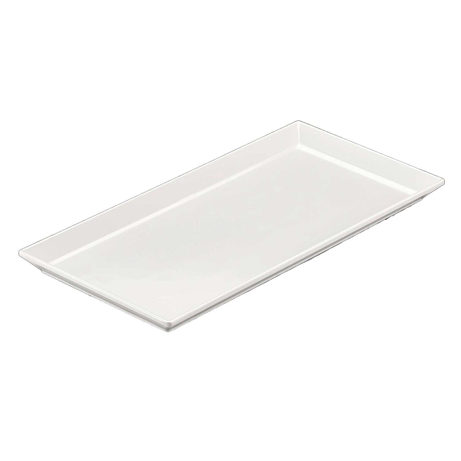 Biradlı Açık Büfe Pastane Sunum Tepsisi, 35x17x2 Cm, Beyaz, BİRADLI, Kategorisiz