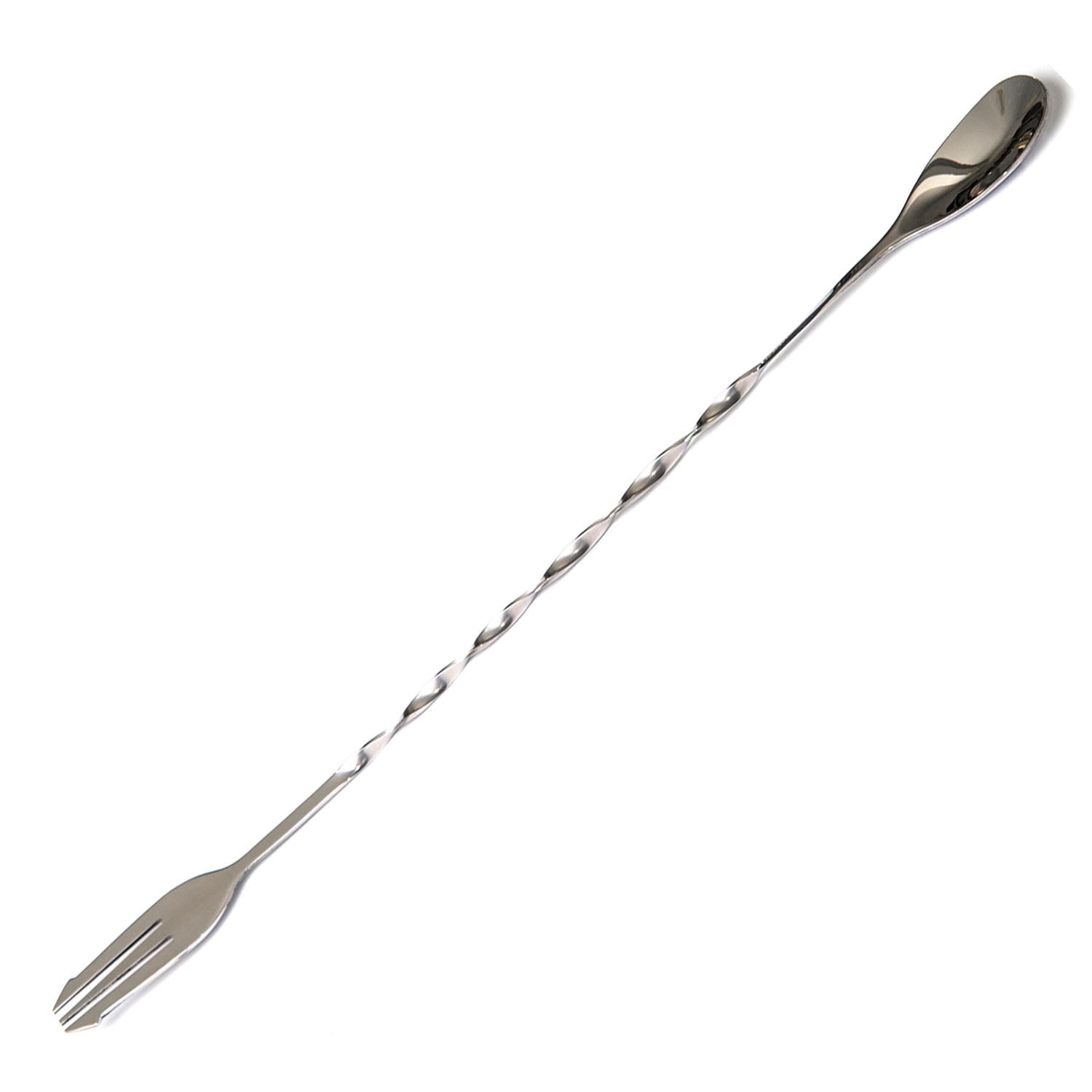 Biradlı Burgulu Çatallı Bar Kaşık 33 Cm, BİRADLI, Bar Kaşıkları