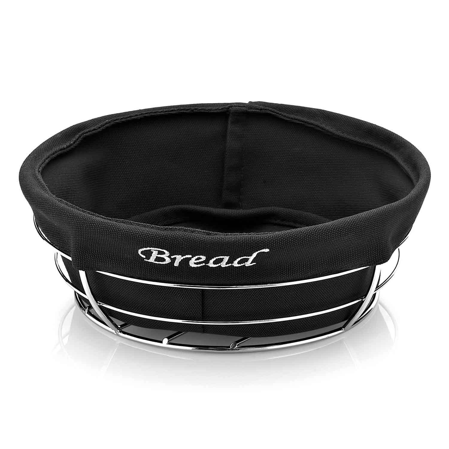 Biradlı Yuvarlak Bezli Ekmek Sepeti 23x23x8,5 Cm, BİRADLI, Ekmek ve Meyve Sepetleri