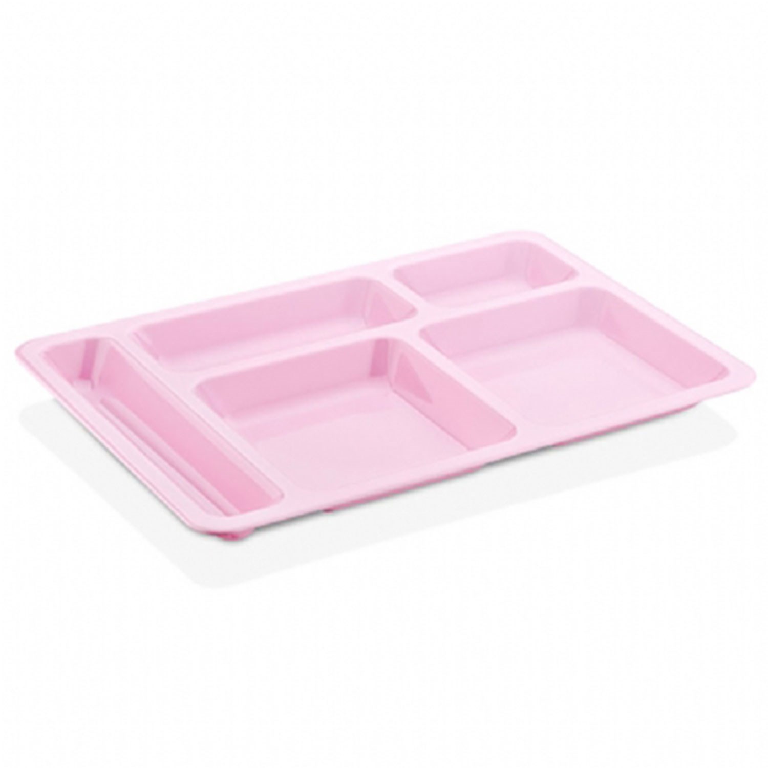 GastroPlast Polikarbonat Kreş Tipi Self Servis, Pembe Tabldot Tepsi 5 Gözlü 360X245 Mm