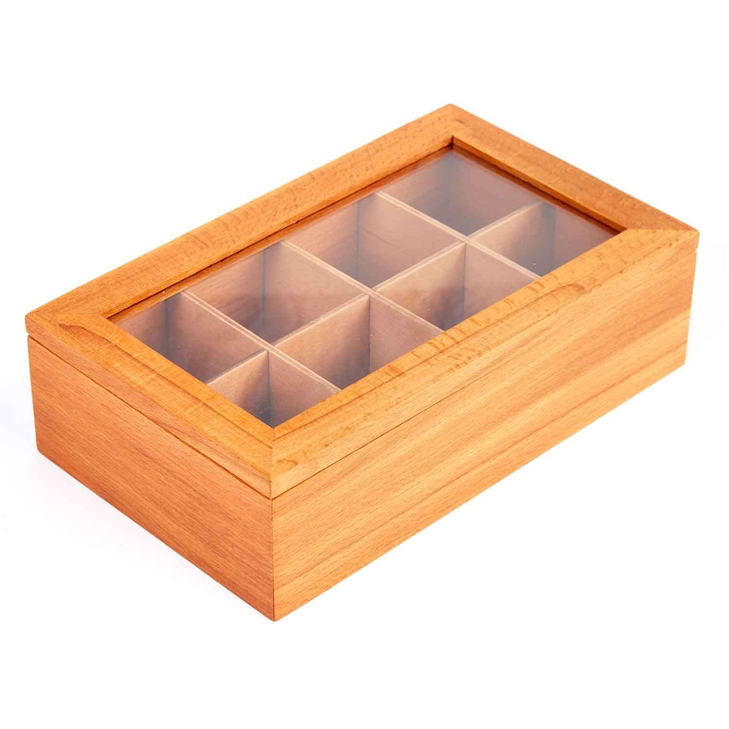 Groovy Ahşap Poşet Çay Standı, 8 Gözlü, 17x29xH7.5 Cm, Groovy, Kategorisiz