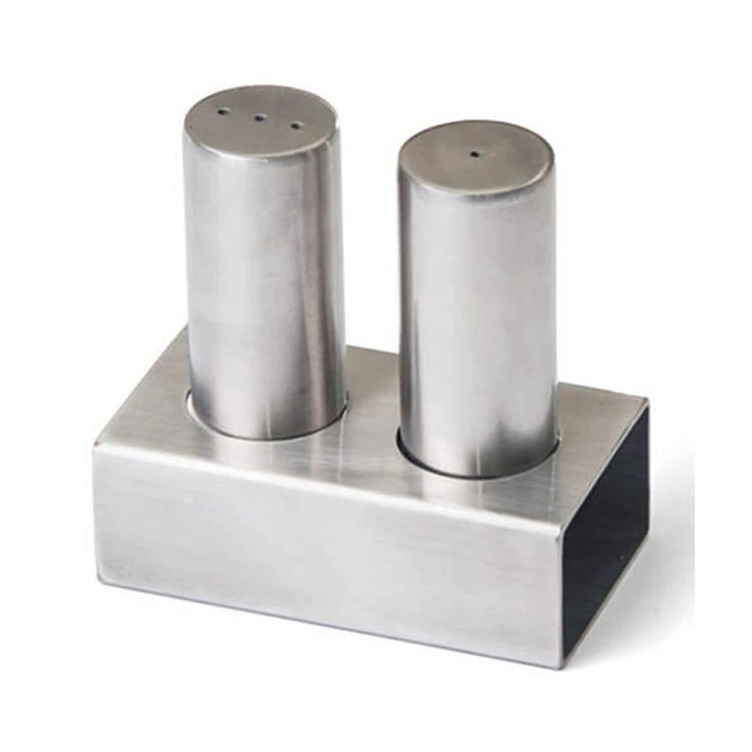 Groovy Çelik Tuzluk Takımı 2 Li Yuvarlak Kalın Mat, Groovy, Tuzluk Biberlik ve Baharatlık