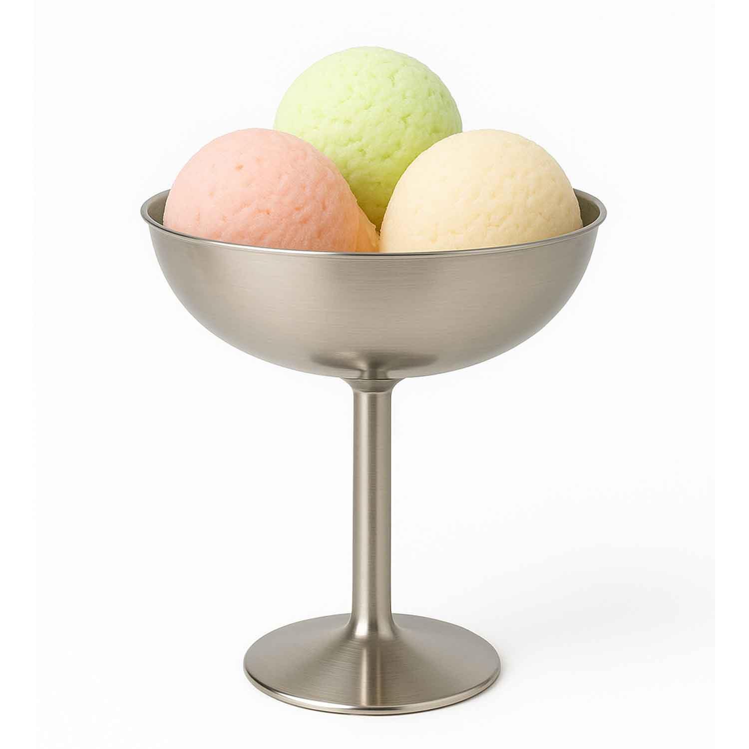 Groovy Dondurma Kadehi, Paslanmaz Çelik, 10×11 Cm, Groovy, Dondurma Kadehi