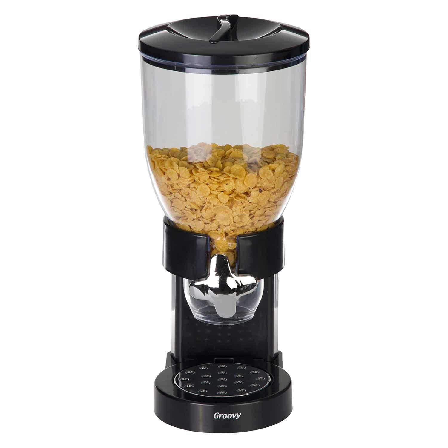 Groovy Mısır Gevreği Dispenseri, 3.5 L Siyah, Groovy, Cornflakes Dispanserleri