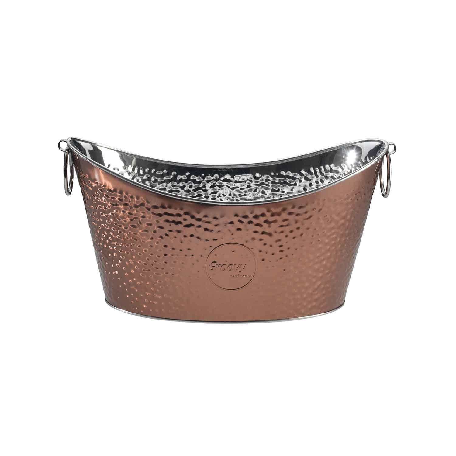 Groovy Şişe Kovası, Çelik Bakır, 5 Litre, Groovy, Şarap Ve Şampanya Kovaları