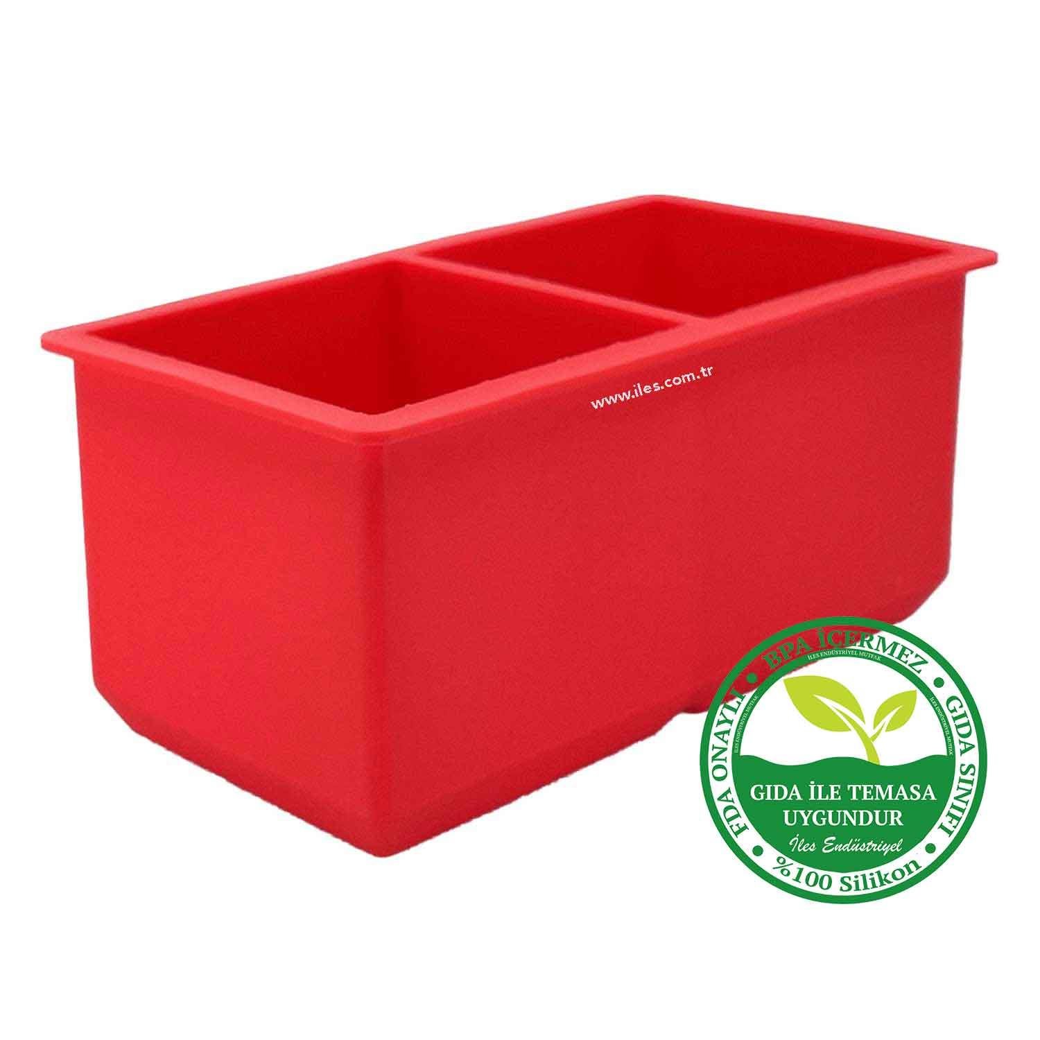 İles Gurme Silikon 2li Küp Buz Kalıbı, Battal Boy, İles Gurme, Silikon Buz Kalıpları