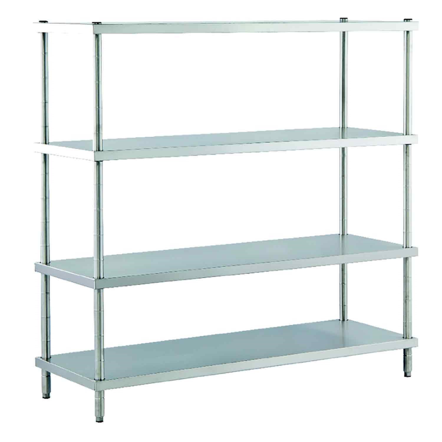 Öztiryakiler İstif Raf Düz Tabla Paslanmaz 4 Katlı 46x122x183 Cm