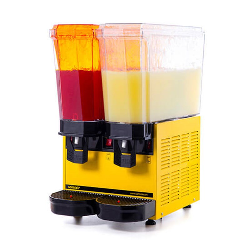 Samixir Klasik Twin 2x20 Litre Fıskiyeli Soğuk İçecek Dispenseri Sarı