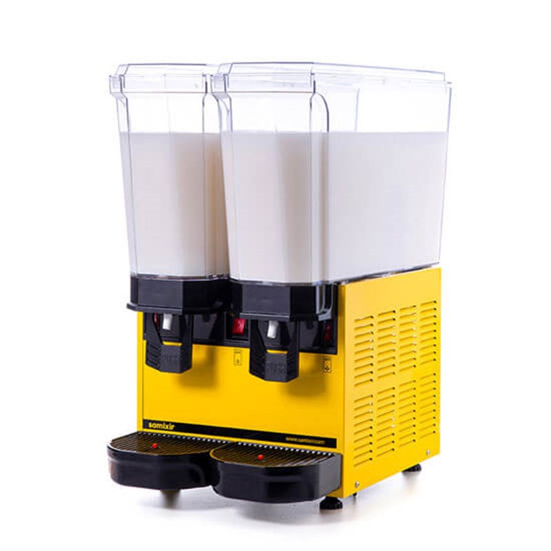 Samixir Klasik Twin 2x20 Litre Karıştırıcılı Soğuk İçecek Dispenseri Sarı