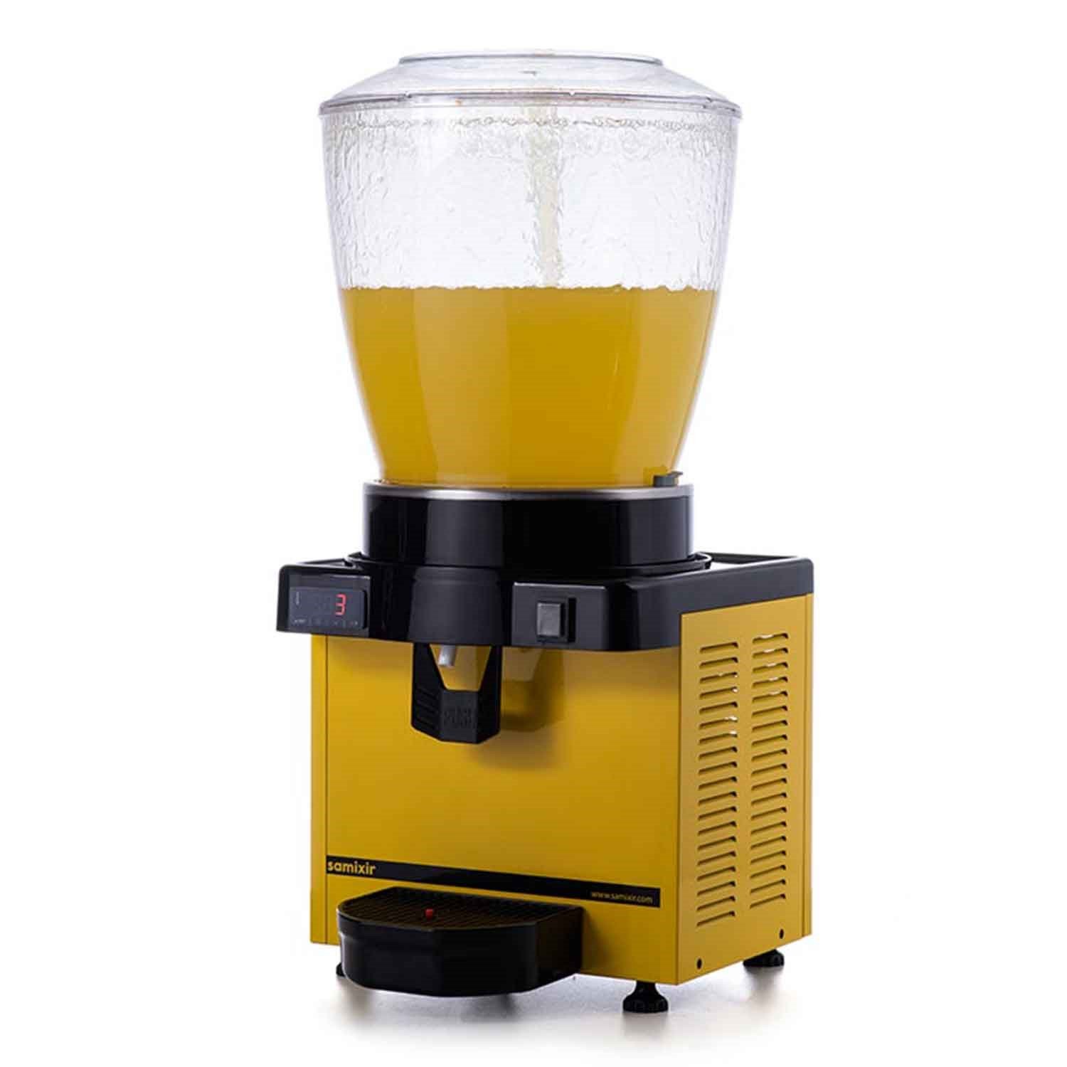 Samixir S22 Soğuk İçecek Dispenseri, Fıskıyeli, 22 L, Dijital, Panaromik, Sarı, Samixir, Şerbetlik ve Ayran Makineleri