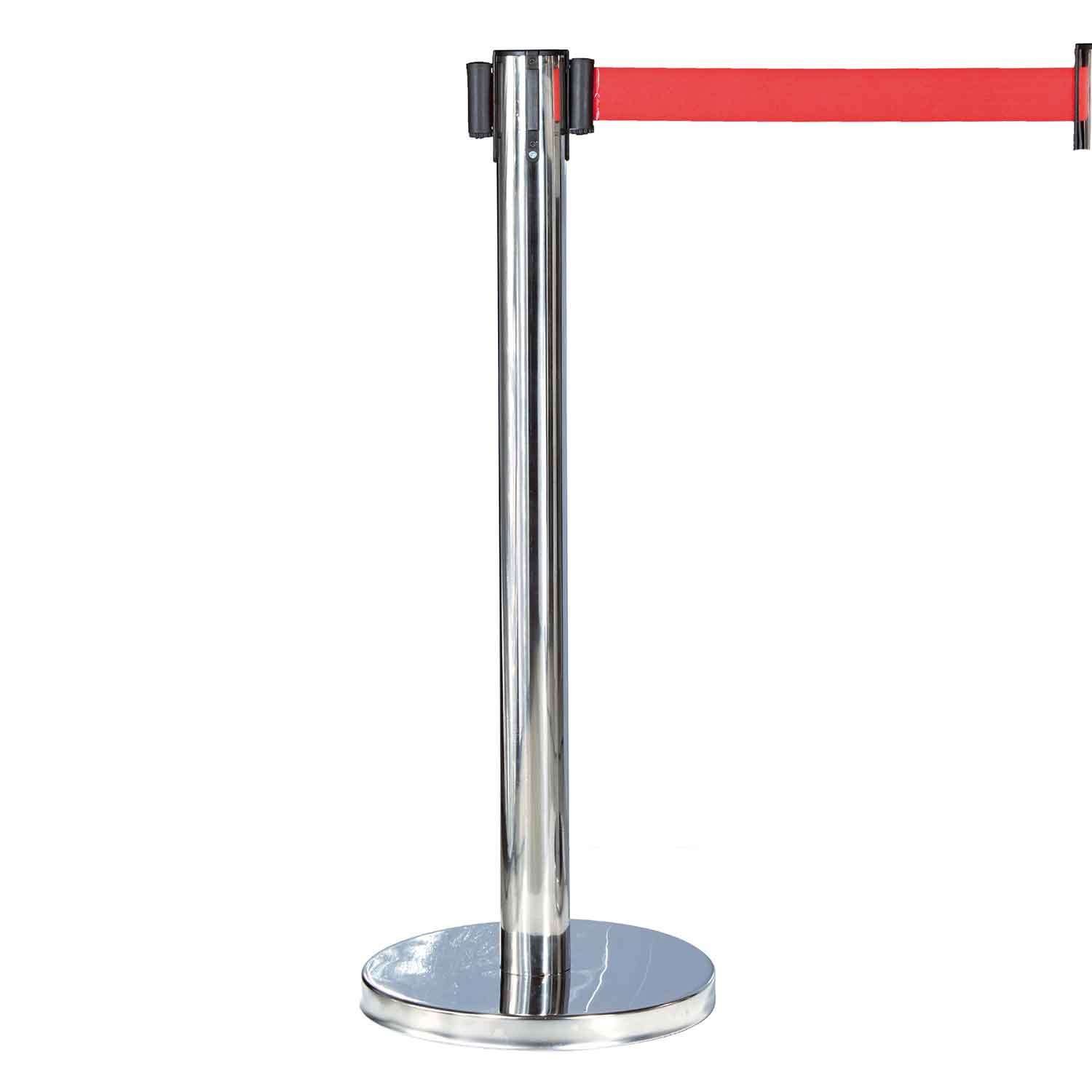 Şerit Yönlendirme Bariyeri, Çelik Krom 2 Metre, Groovy, Şerit Bariyer, Ayaklı Yönlendirme Bariyeri