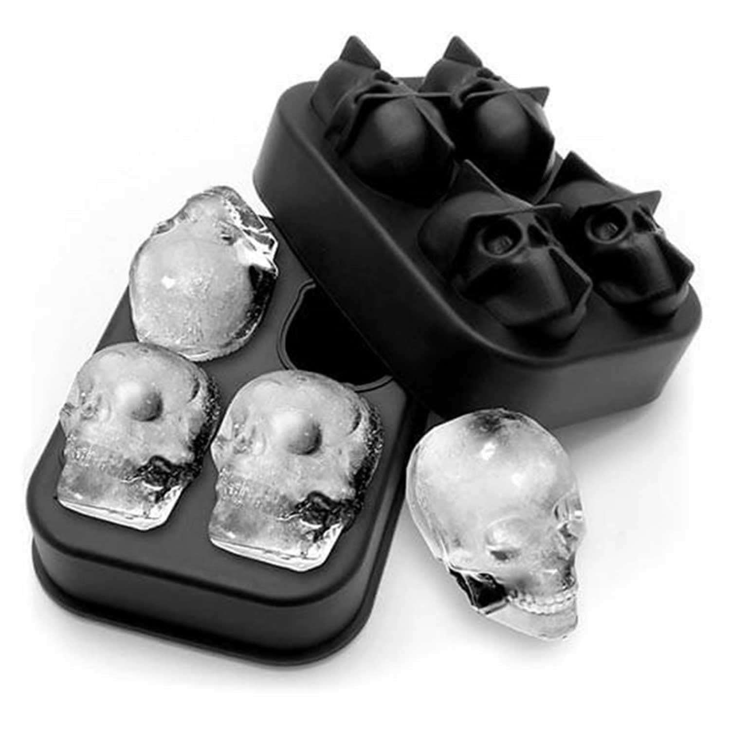 Silikon Buz Kalıbı, Dörtlü Kurukafa 40X28 mm, EPİNOX, Silikon Buz Kalıpları
