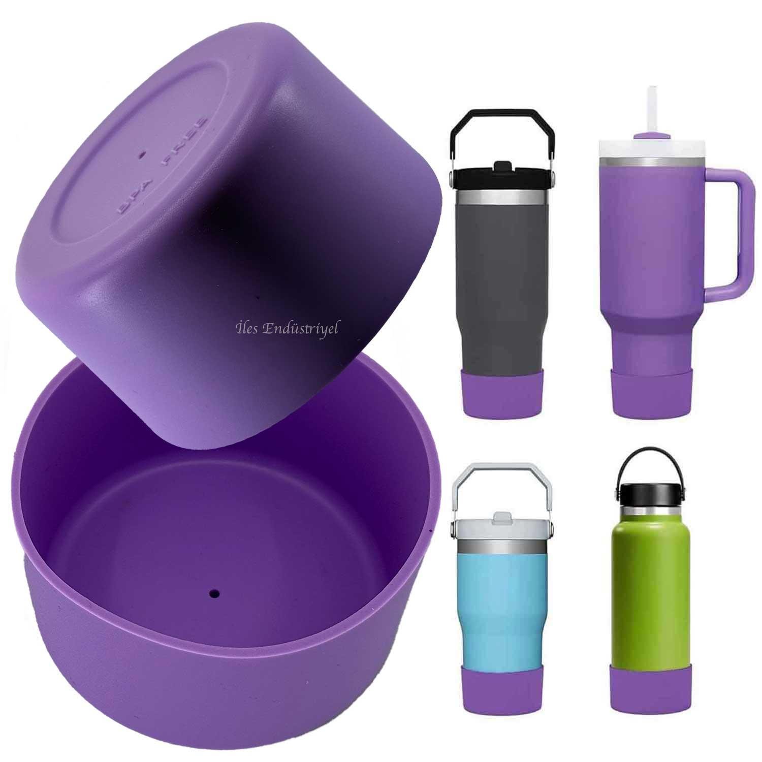 Trailx Stanley Quencher & Iceflow Kaymaz Silikon Taban Koruyucu, Lila, TRAİLX, Termoslar