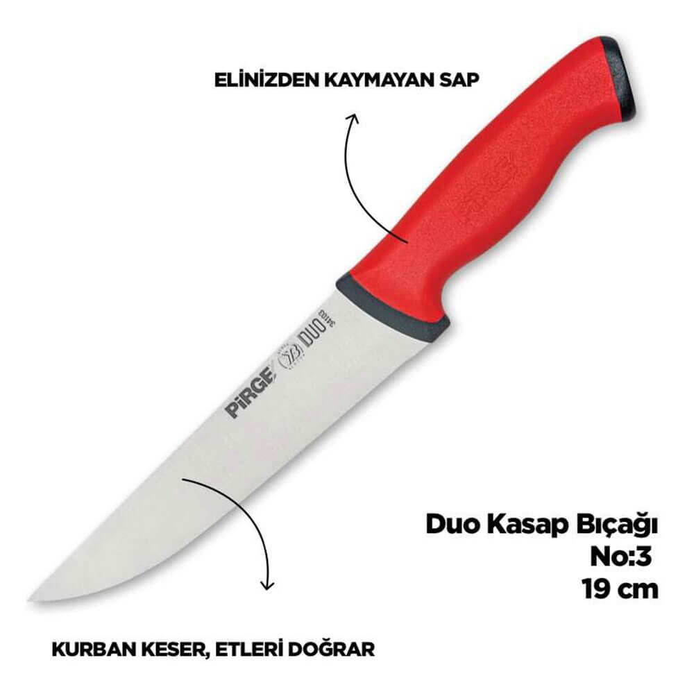 Pirge Duo Profesyonel Kurban Bıçak Seti, 6' Lı Çantalı Set | iles.com.tr