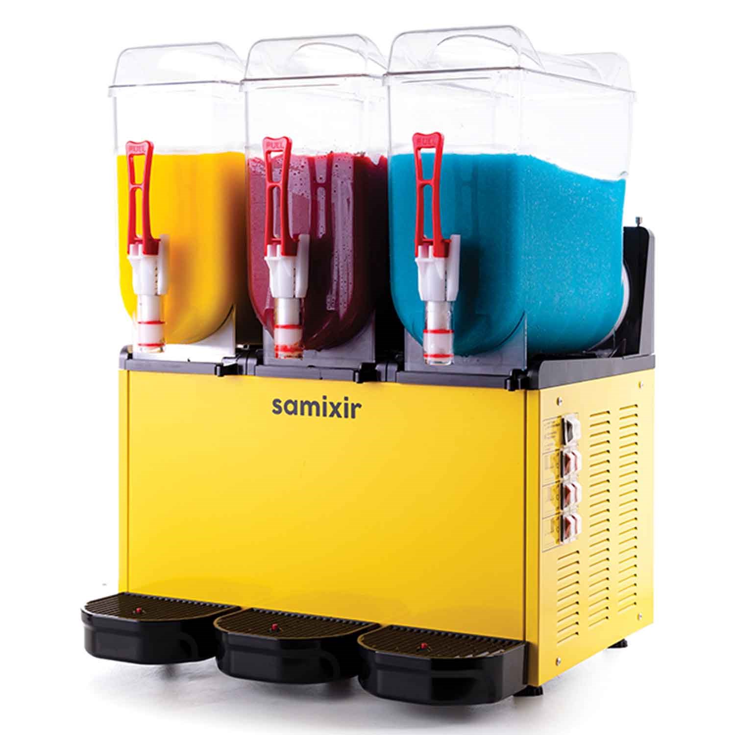 Samixir Triple Ice Slush Granita ve Meyve Suyu Dispenseri, 12+12+12 L, Sarı  | iles.com.tr