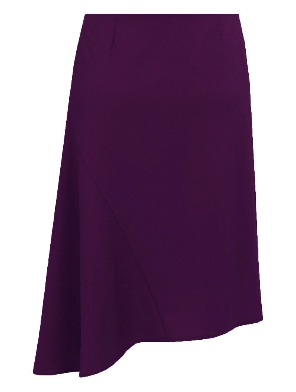 Asymmetrical Crepe Skirt in Cyclamen Colour
