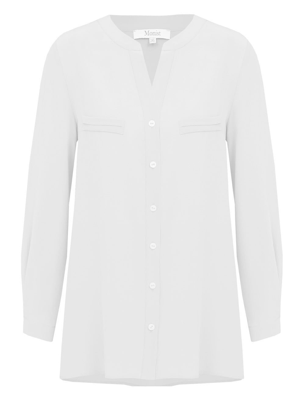 Casual Silk Blouse in White Colour