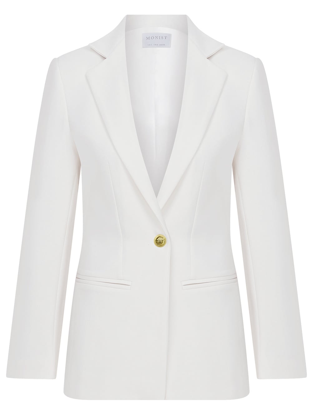 Classic Crepe Blazer in Off-White Colour with Gold ButtonRK 127