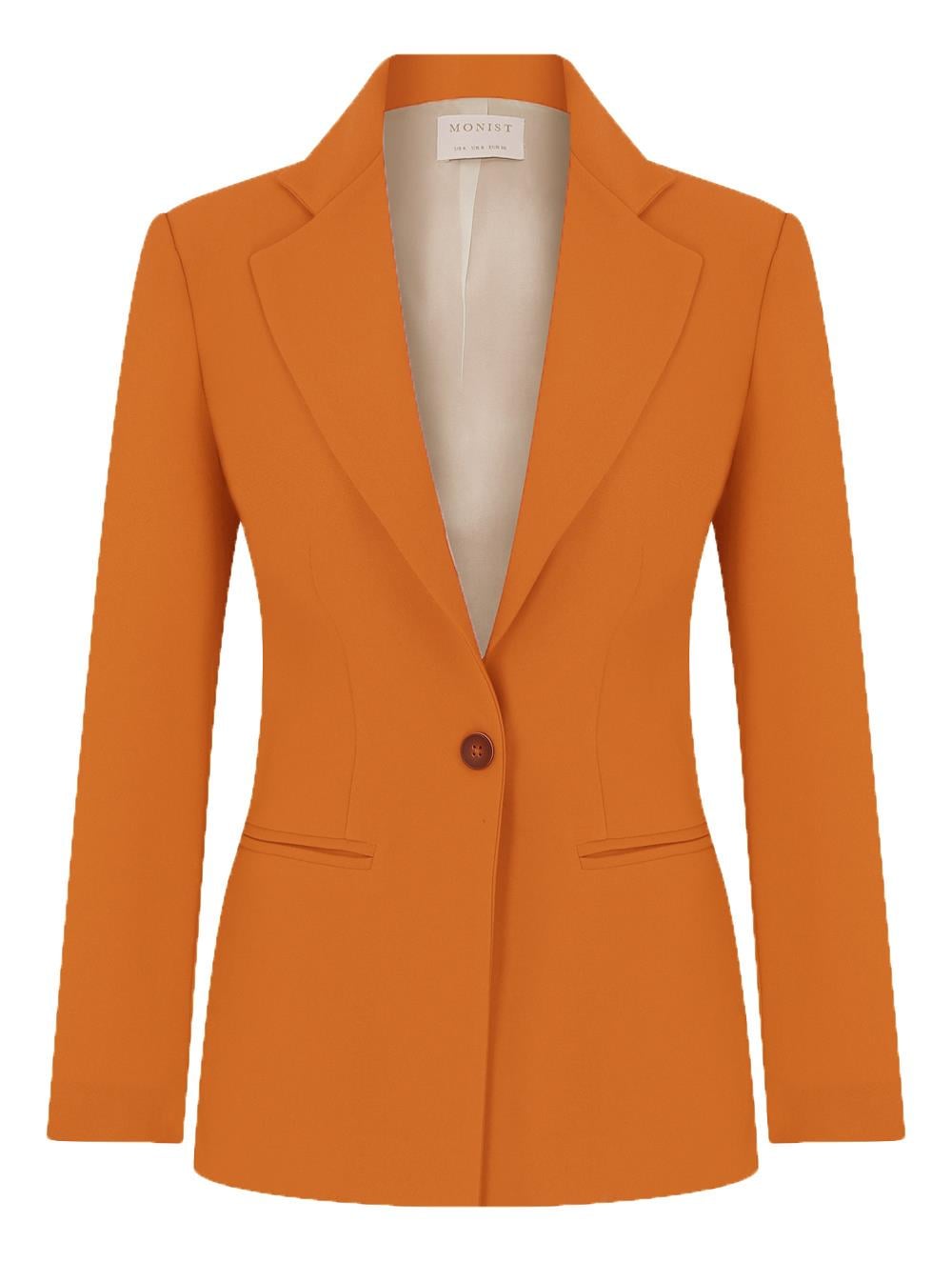 Classic Crepe Blazer in Orange Colour