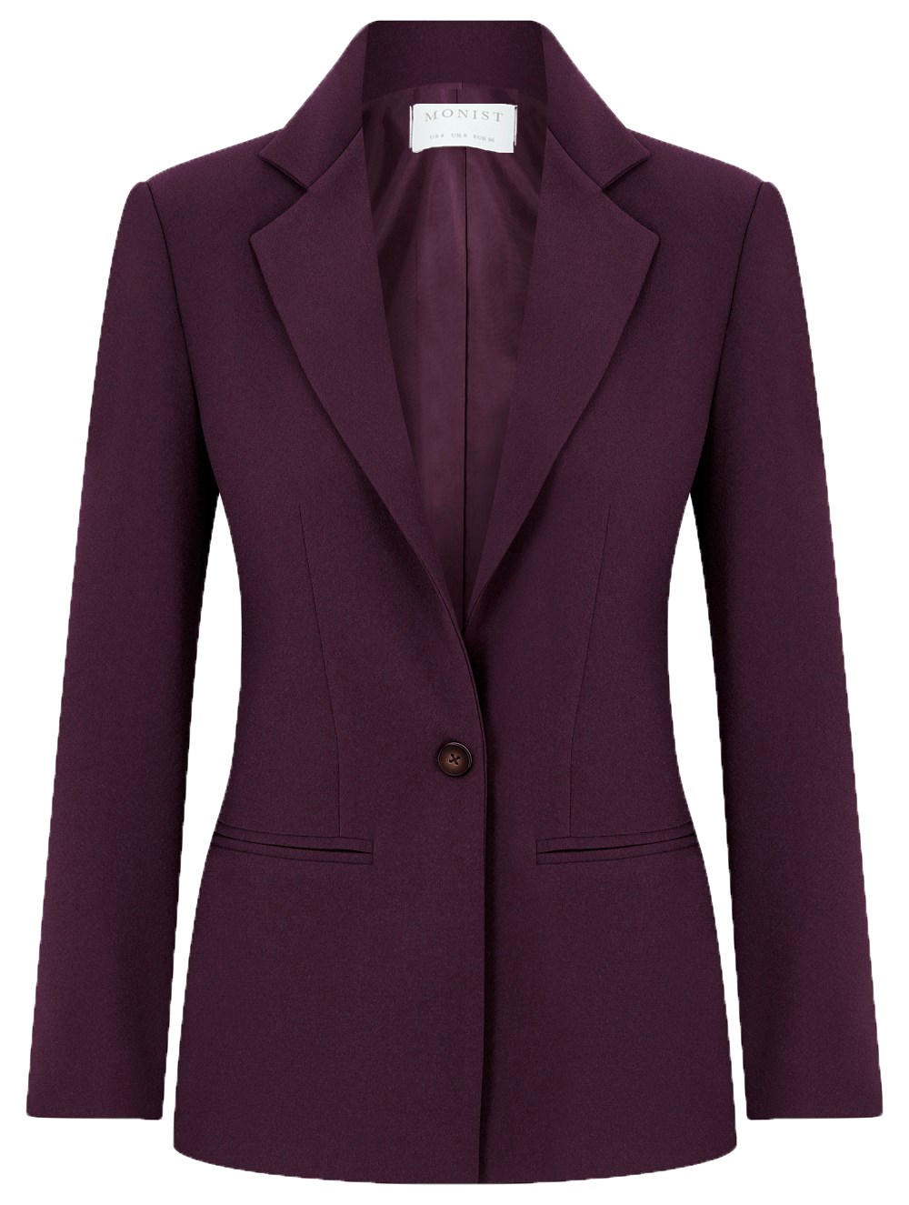 Classic Crepe Blazer in Plum Colour