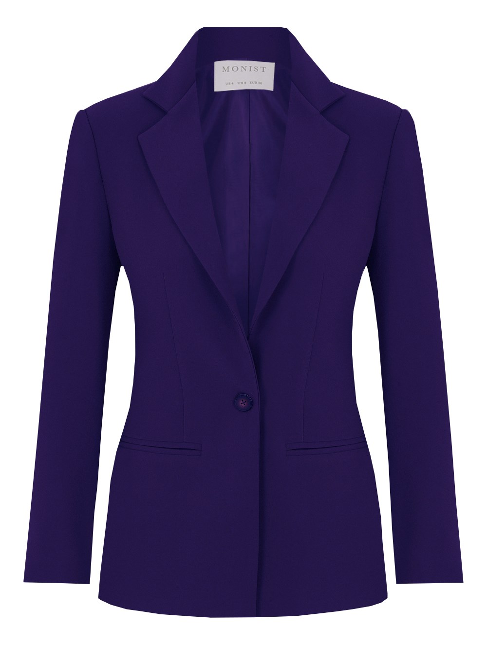 Classic Crepe Blazer in Purple Colour
