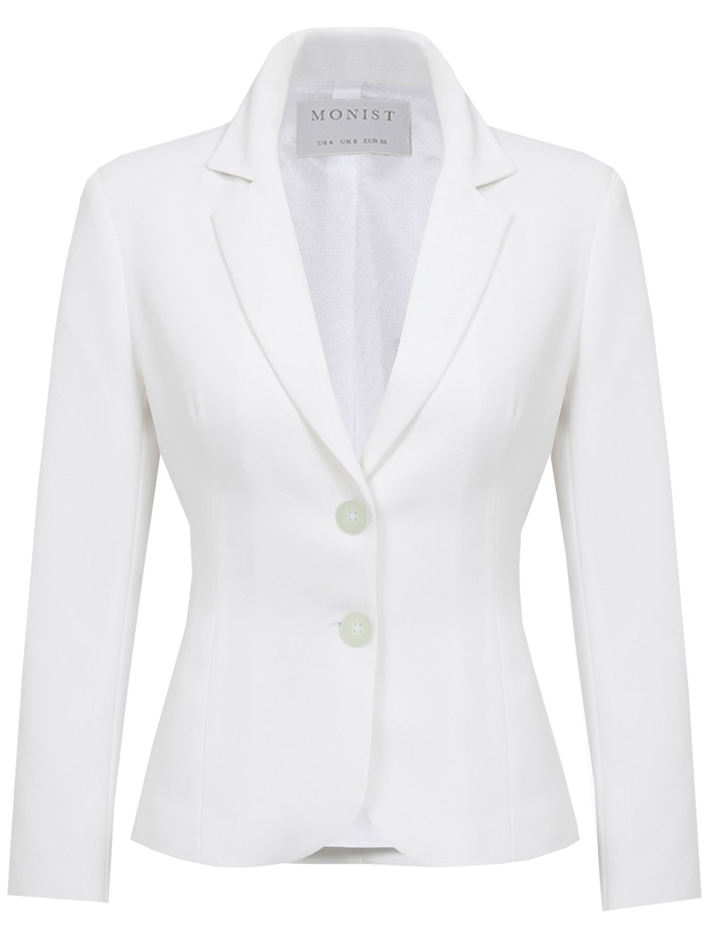 Classic Crepe Jacket in White Colour