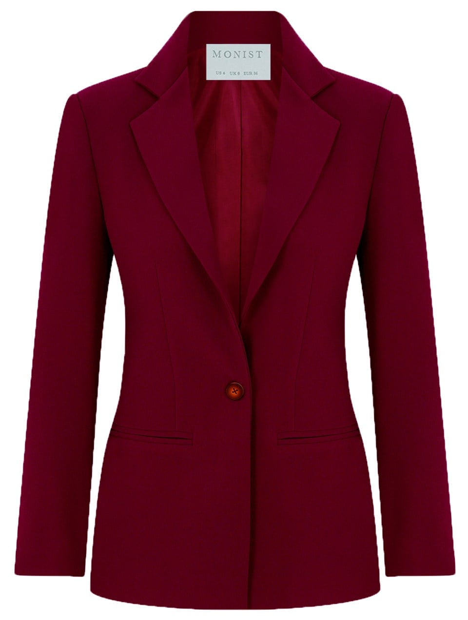 Classic Crepe Blazer in Wine Colour
