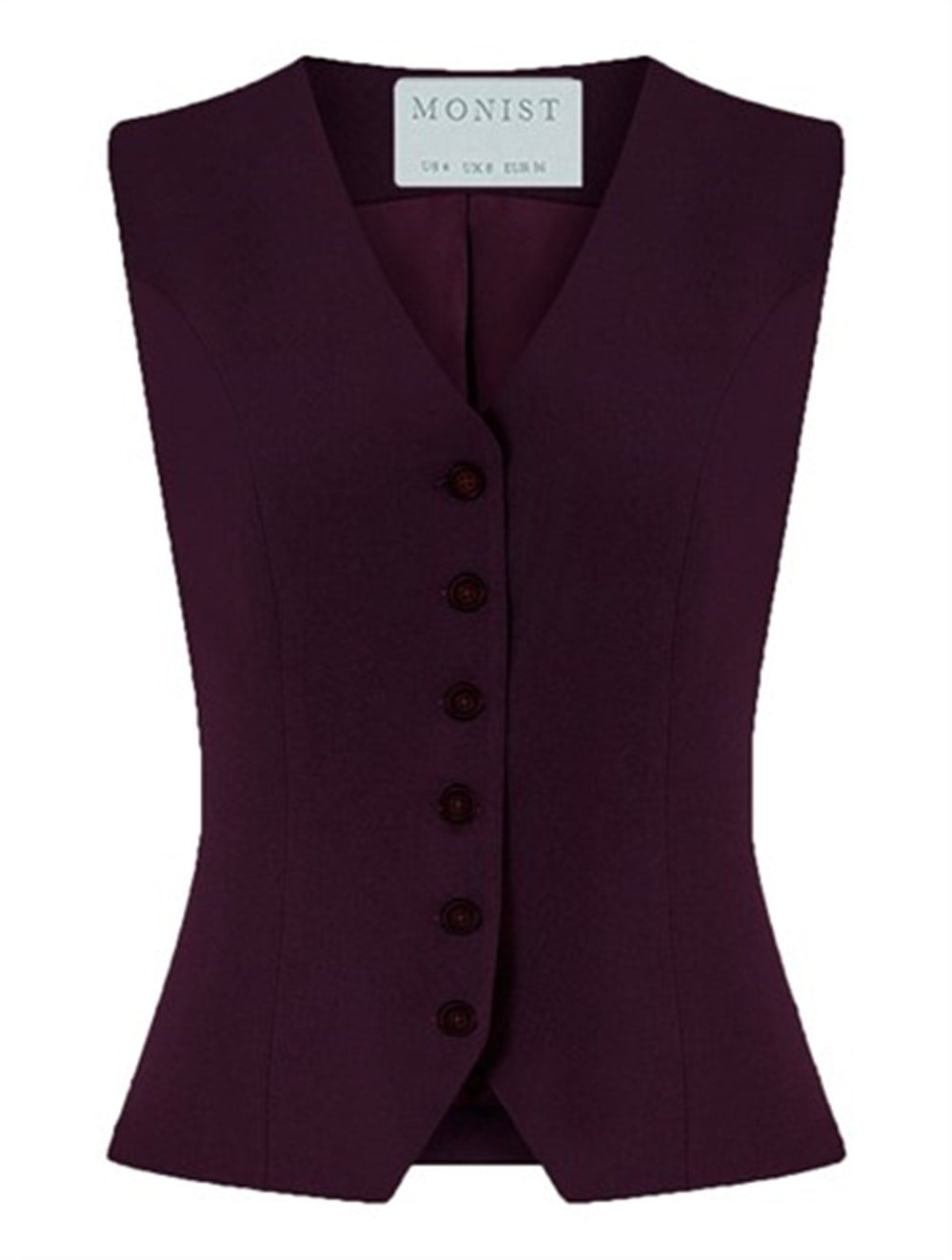 Classic Crepe Vest in Plum Colour