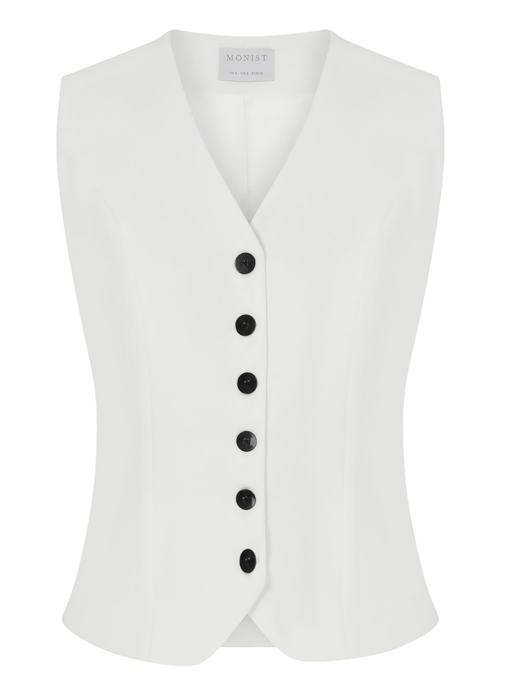 Classic Crepe Vest in White Colour