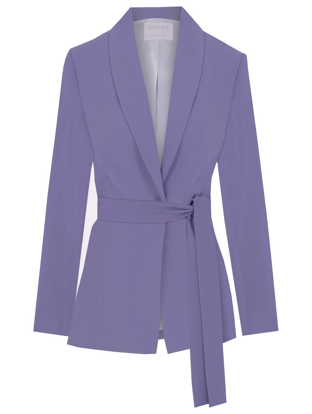 Classic Shawl Collar Crepe Blazer in Lilac Colour