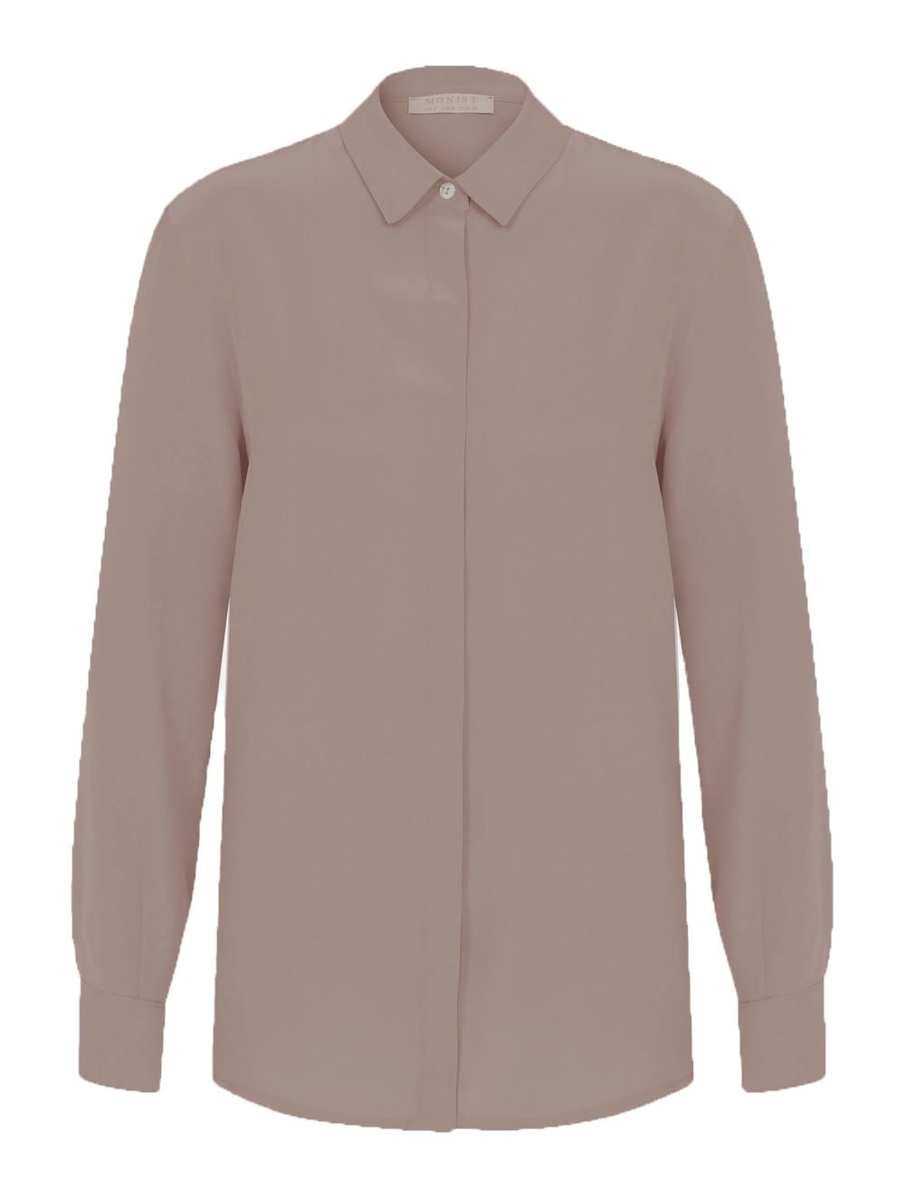 Classic Silk Shirt in Beige Colour