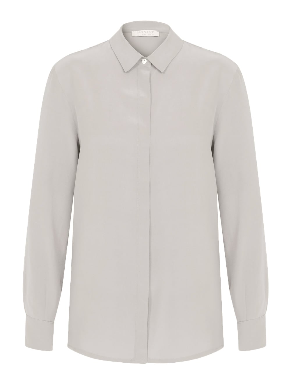 Classic Silk Shirt in Grey Colour