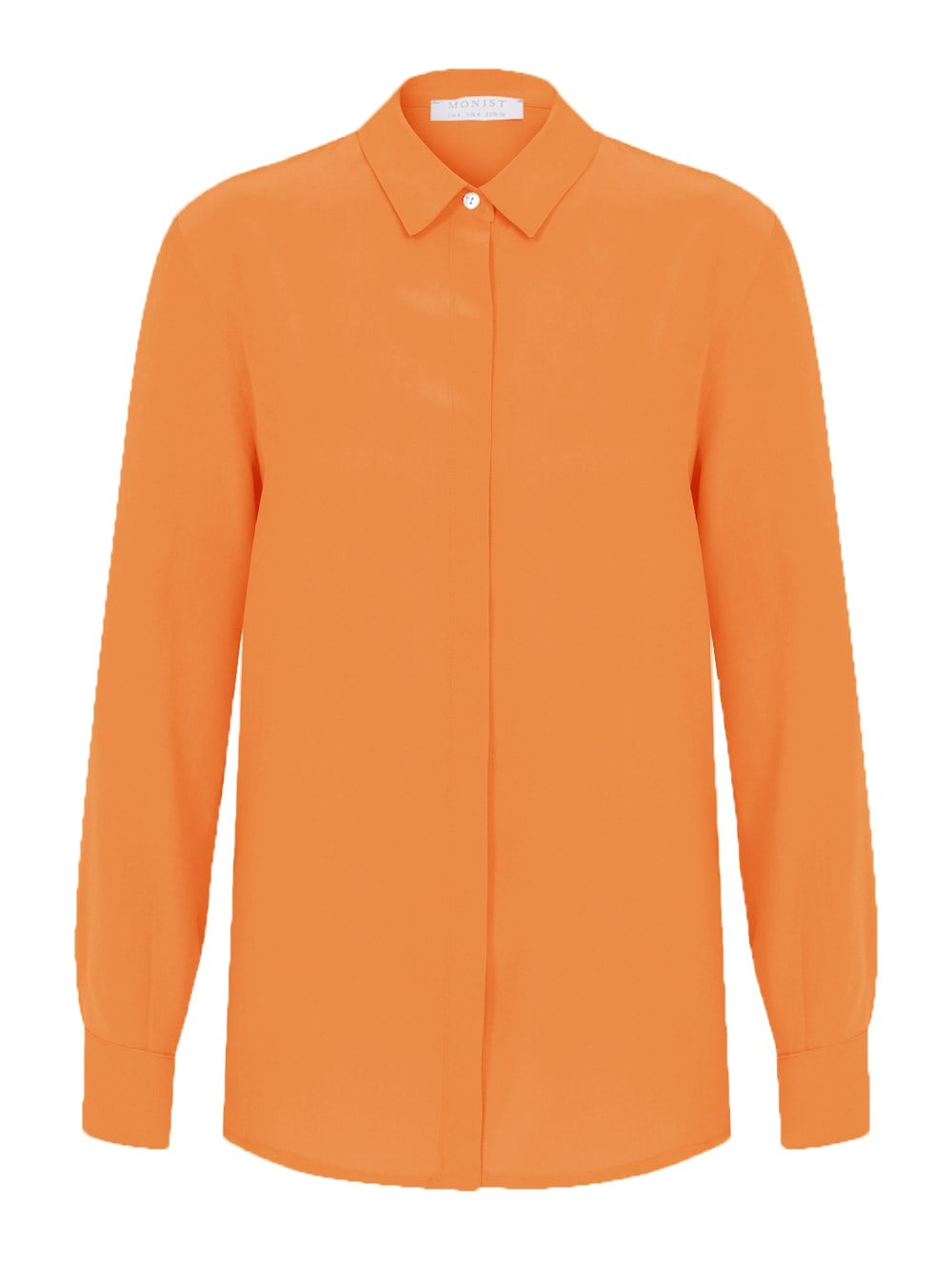 Classic Silk Shirt in Orange Colour