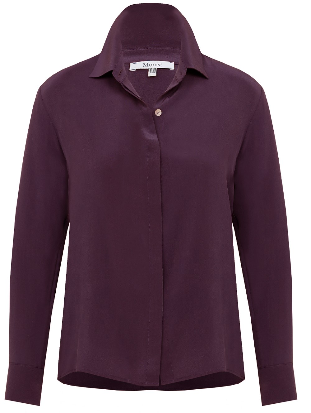 Classic Silk Shirt in Plum Colour