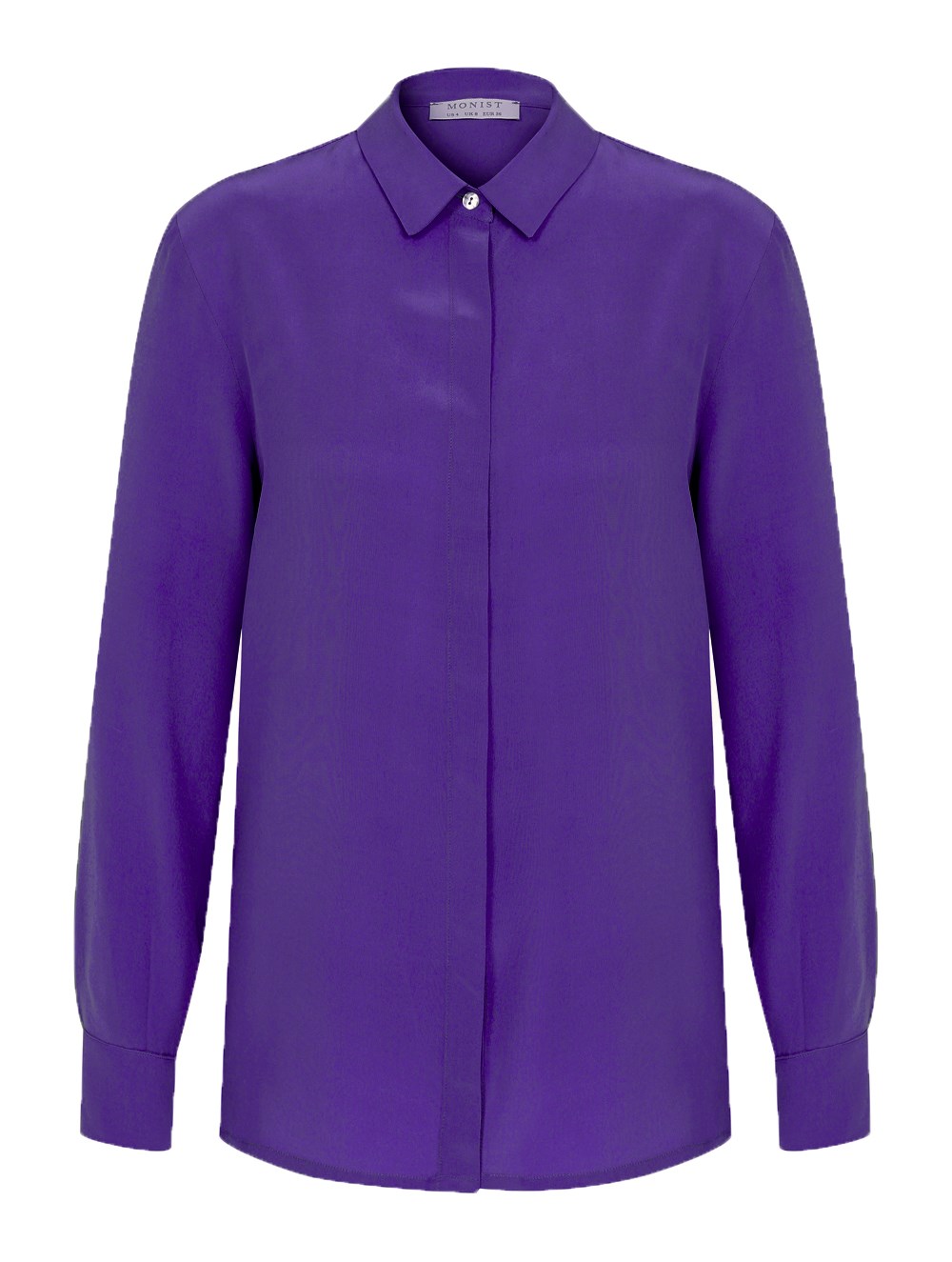 Classic Silk Shirt in Purple Colour
