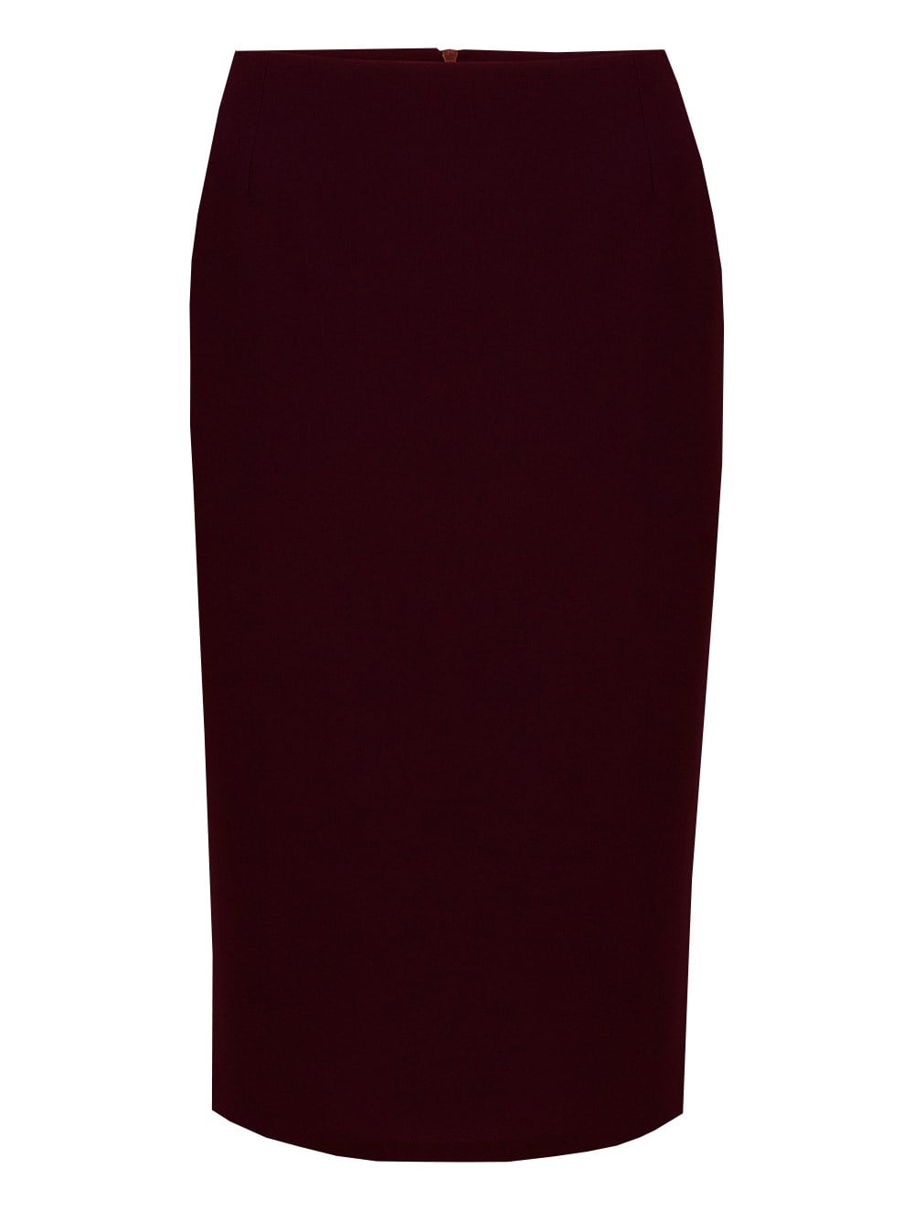 Crepe Pencil Skirt in Burgundy Colour RK 105