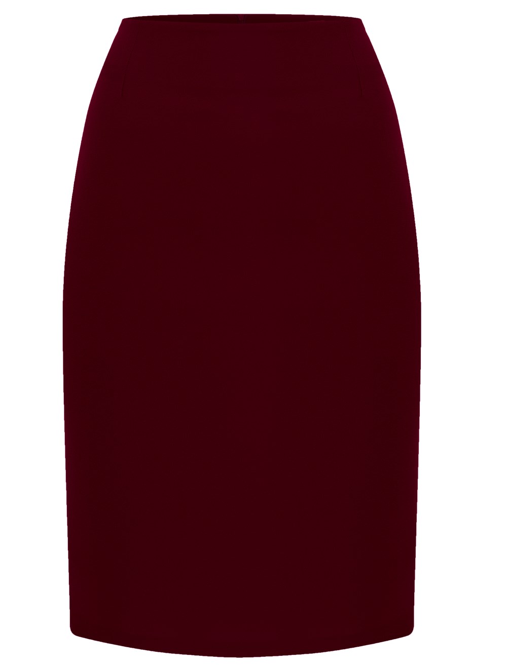 Crepe Pencil Skirt in Wine Colour