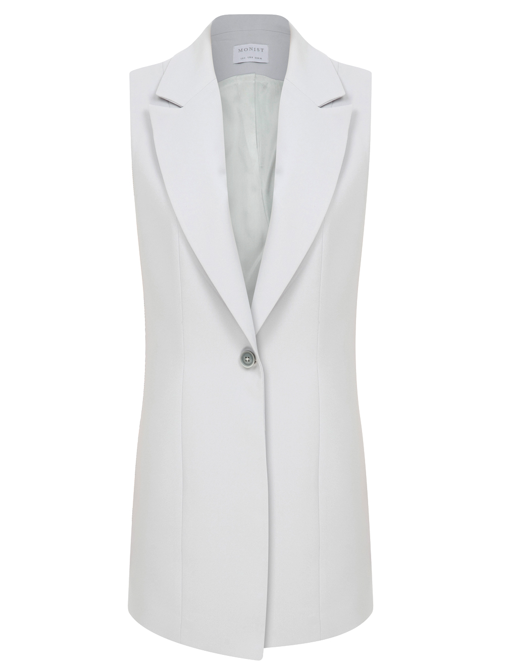 Crepe Vest Type Jacket in Stone Colour