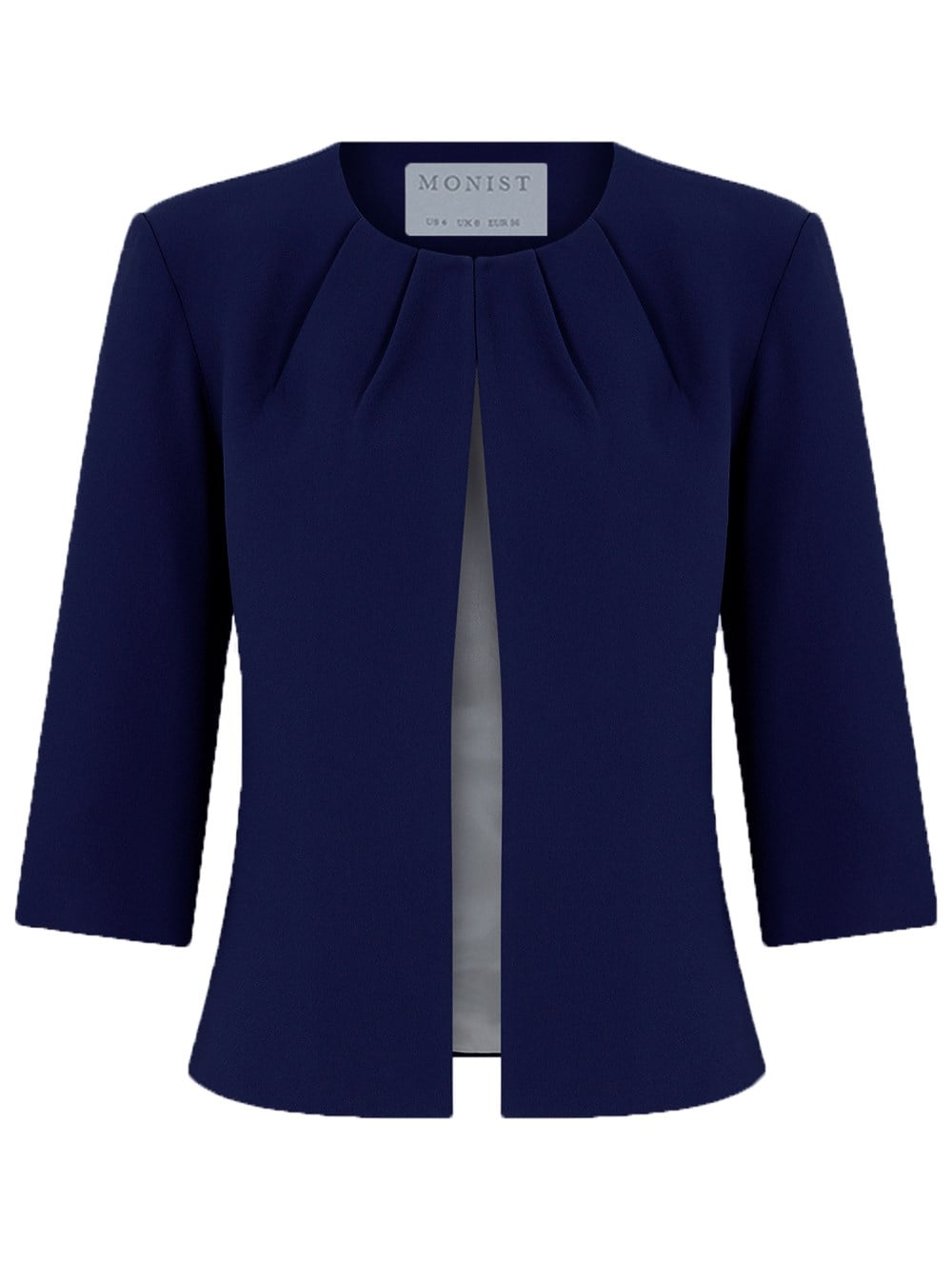 Folded Collar Jacket in Dark Blue Colour