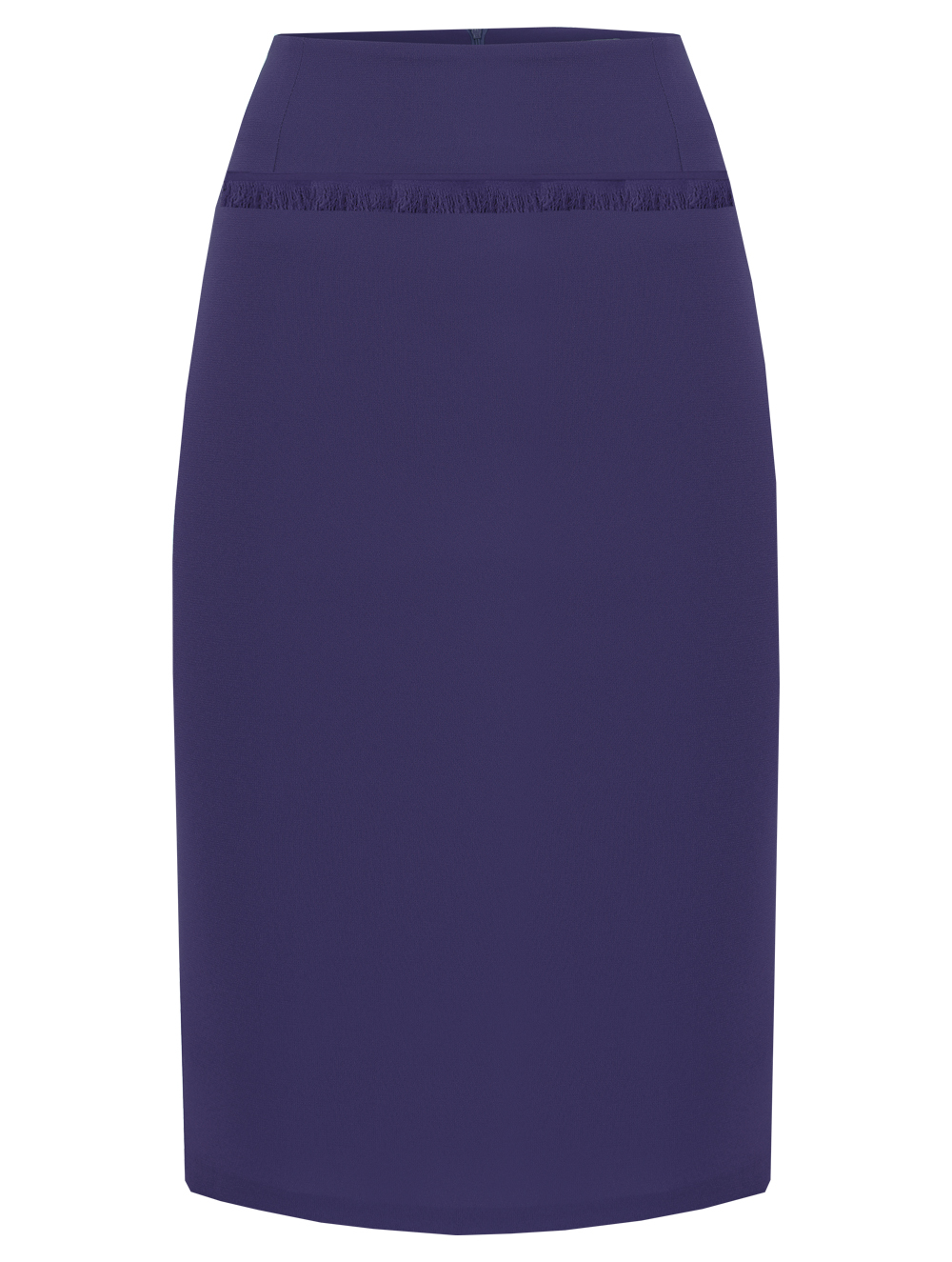 Fringe Pencil Skirt in Lavender Colour