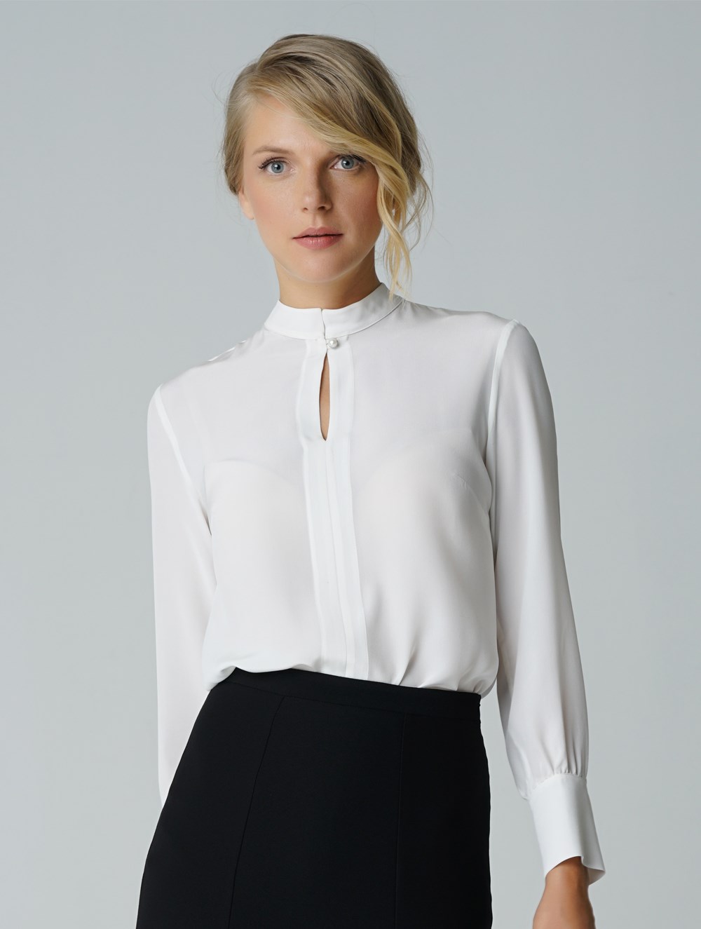 Gorgeous Silk Blouse in White Colour