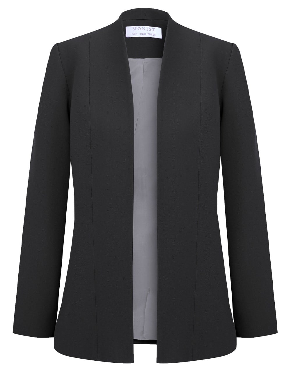 High Collar Crepe Jacket in Anthracite Colour