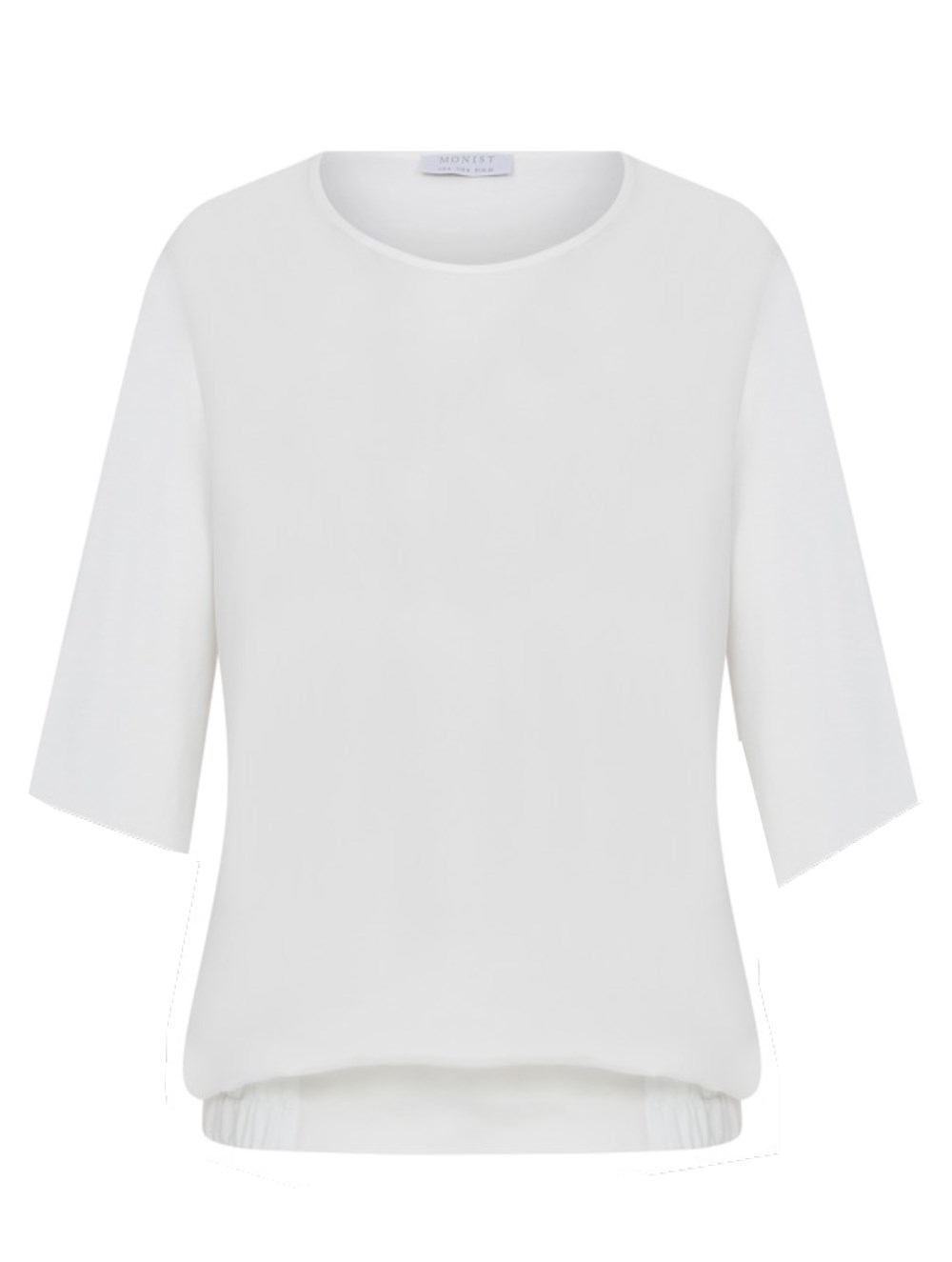New Generation Circle Neck Blouse in White Colour