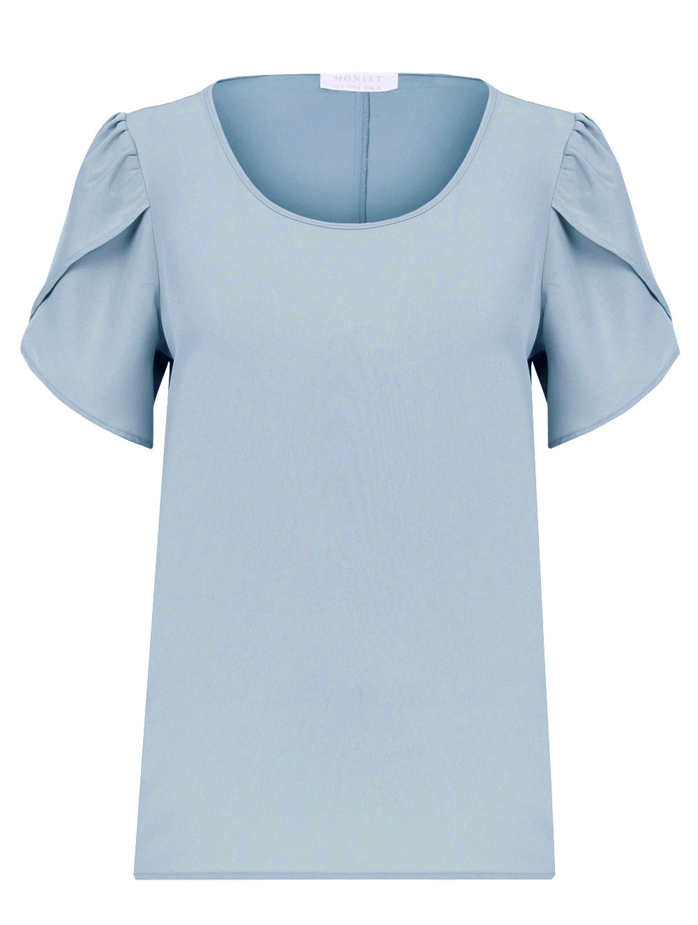 Sliced Sleeve Silk Blouse in Baby Blue Colour RK 32