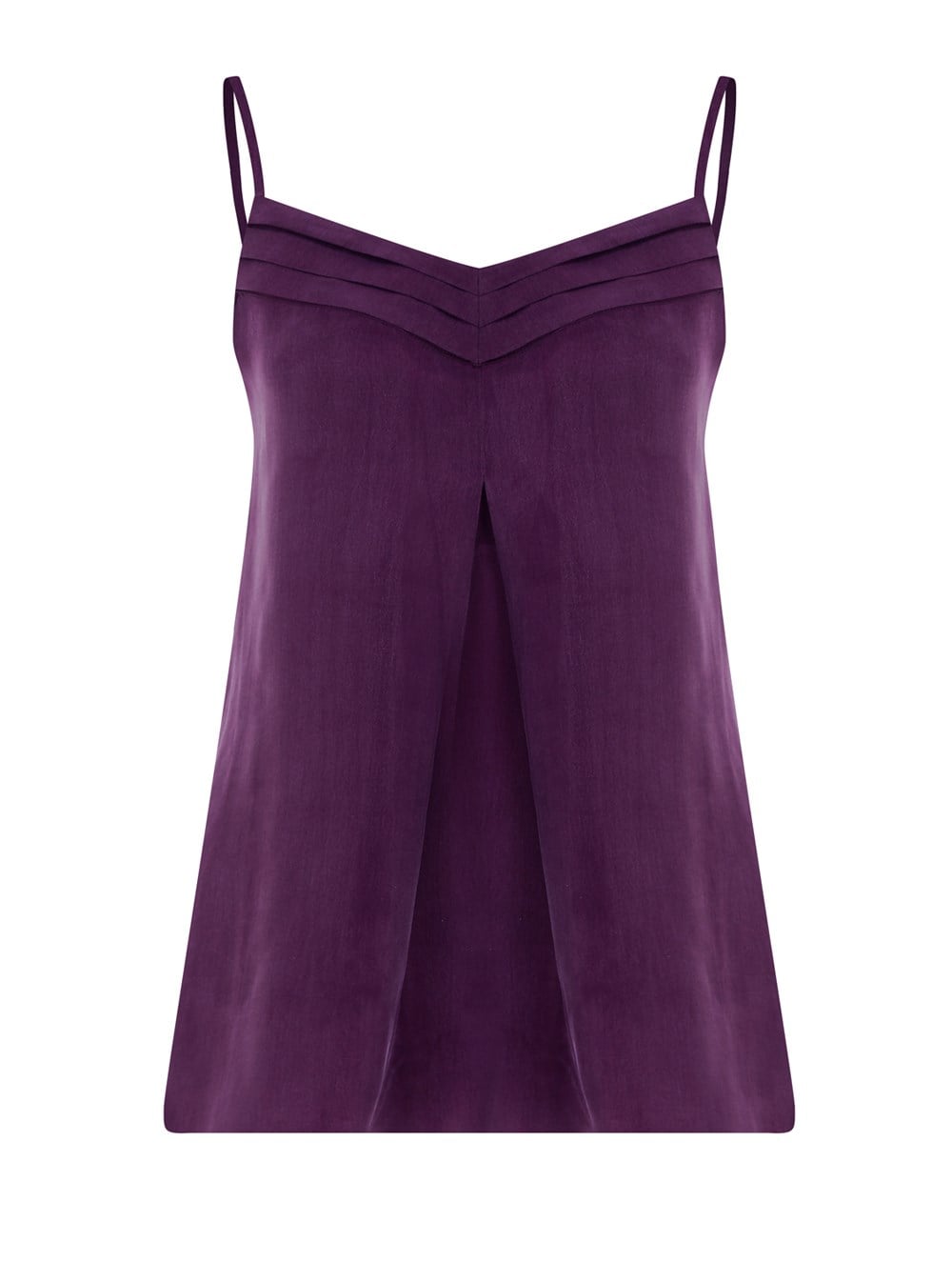 Strap Vegan Cupro Camisole in Plum Colour